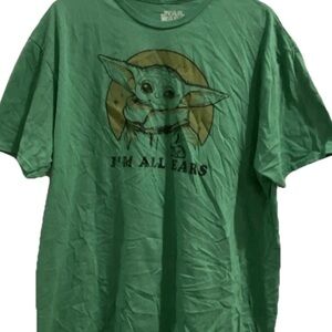 Star Wars Yoda Men's T-Shirt Green Med XL Retro